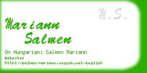 mariann salmen business card